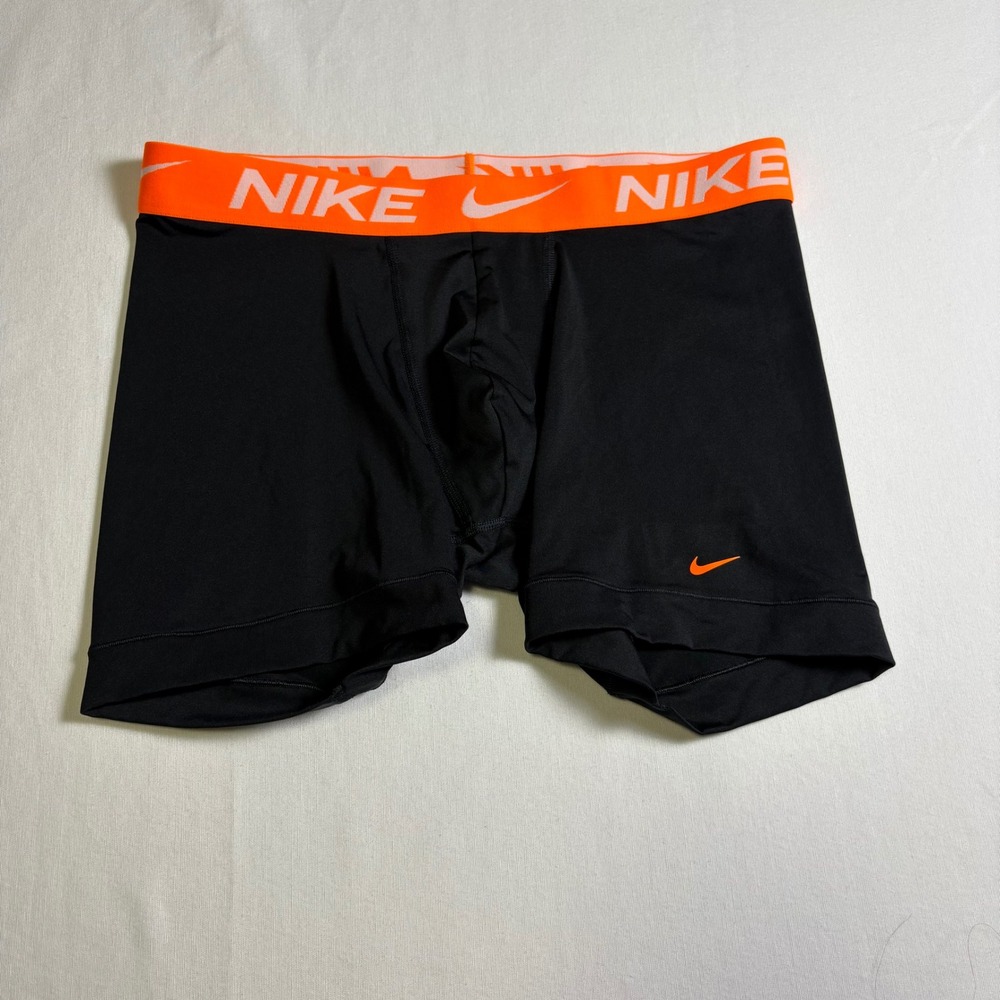 Nike, Boxer Briefs, Large, Black Orange, Dri-FIT Performance, MSRP $30